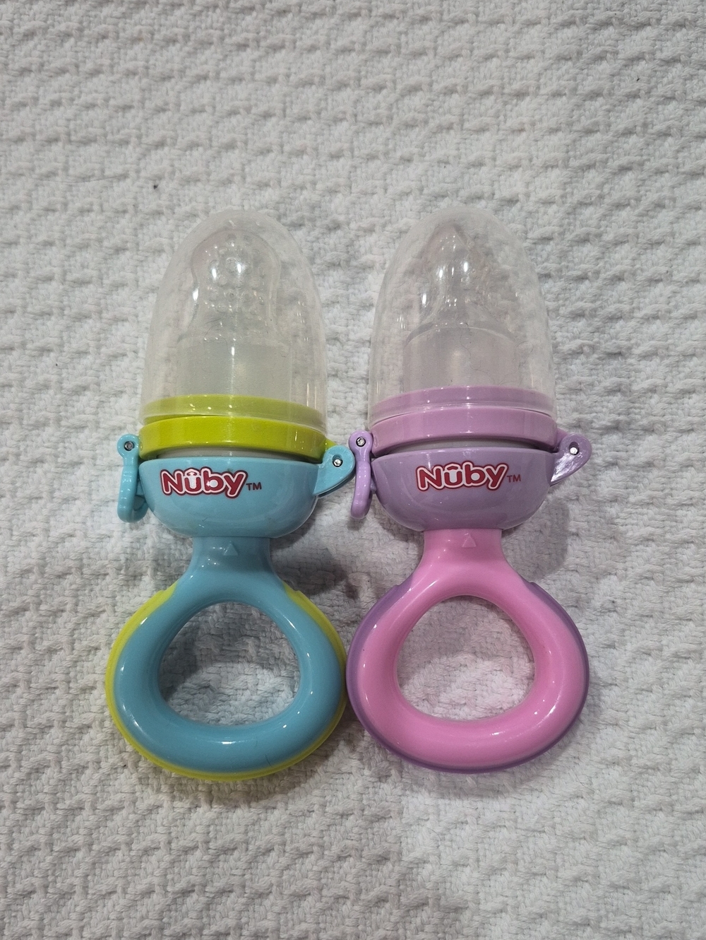 Nuby Twist & Feed First Soft Foods Feeder Set Of Two Baby Toddlers